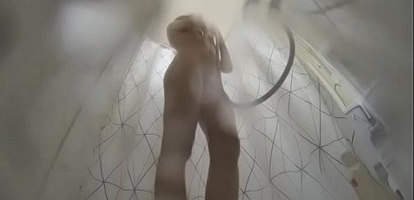  Keisimar gets CAUGHT in the shower. She sure likes dancing and moving her ass!